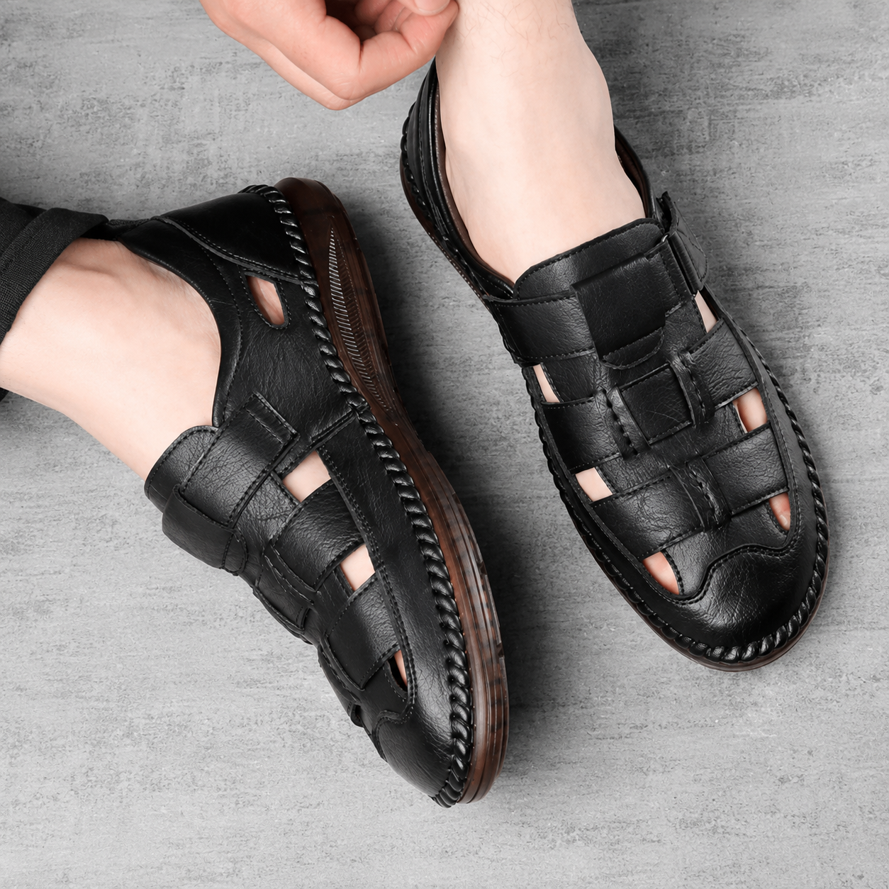 (Compre 1 e Leve 2) Sandálias Mocassim Masculinas Italianas em Couro Legítimo + Brinde