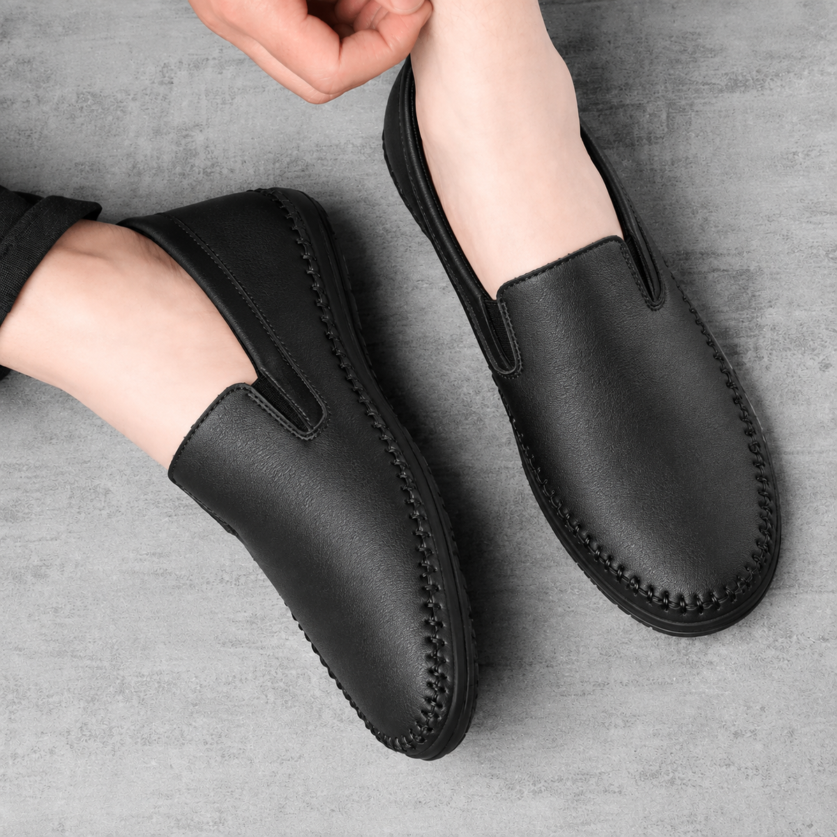 (Pague 1 Leve 2) Sapatilhas Mocassim Italianas Masculinas em Couro Legítimo + BRINDE
