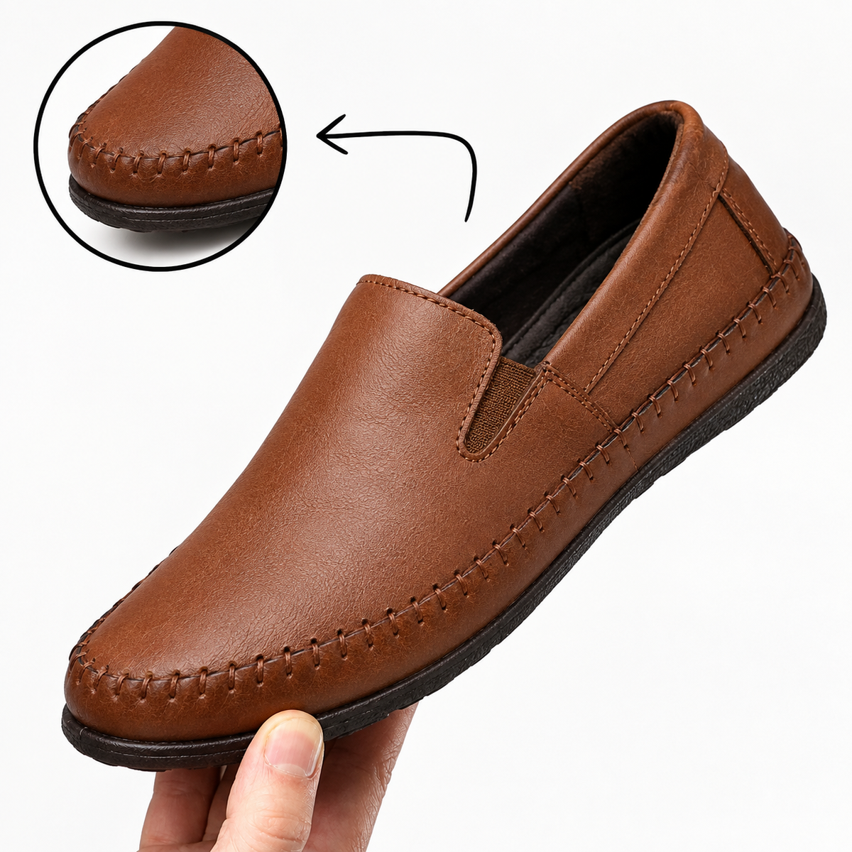 (Pague 1 Leve 2) Sapatilhas Mocassim Italianas Masculinas em Couro Legítimo + BRINDE