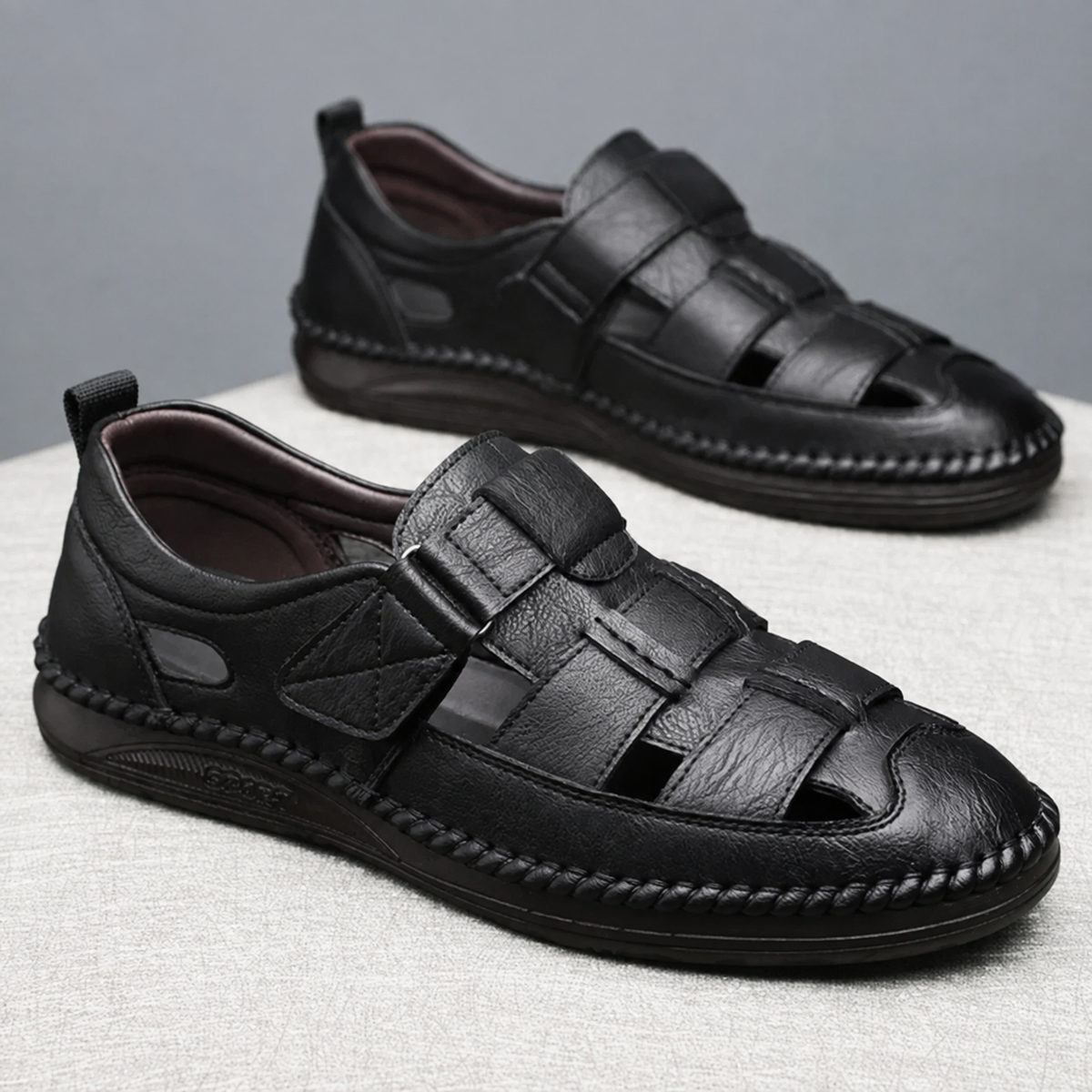 (Compre 1 e Leve 2) Sandálias Mocassim Masculinas Italianas em Couro Legítimo + Brinde